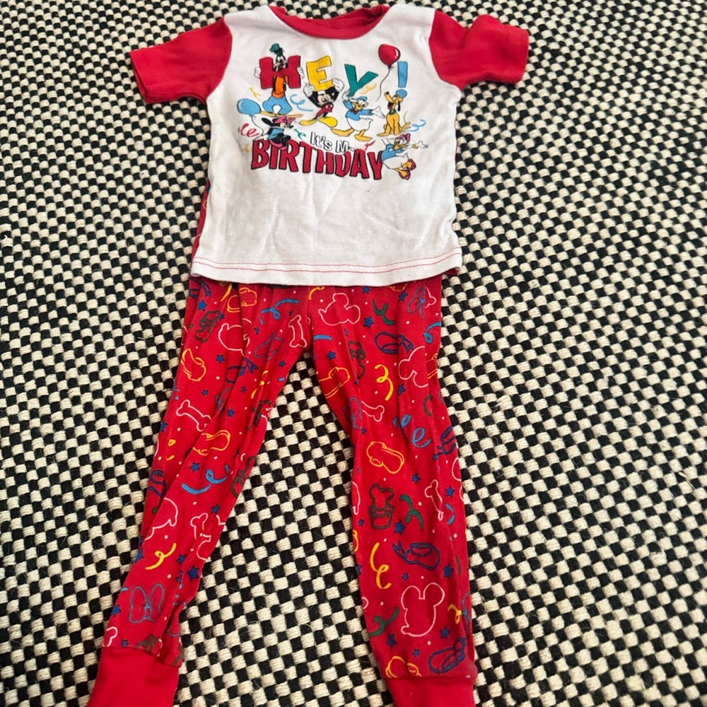 Mickey Mouse birthday pajamas